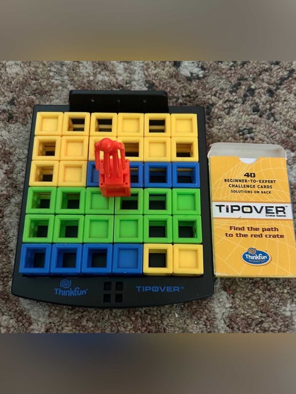 Think Fun Tipover Crate Game Mind Challenging Fun